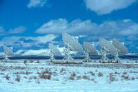 Very Large Array in Snow, 5 March 2004