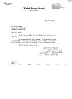 Senator Carl T. Curtis to Grote Reber re: Thanks for letter, sending copy of S-231